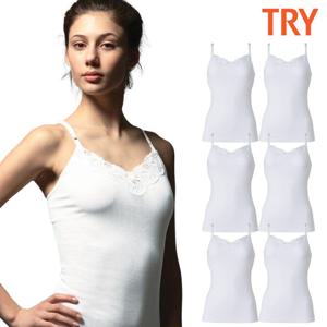 [무료배송]트라이 TWCAE21 빅사이즈 여성 교복 순면 캐미솔 6종