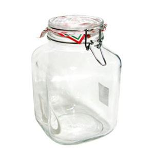 피도 유리 밀폐병 3L 흰뚜껑 소스 양념 캔들 보관통