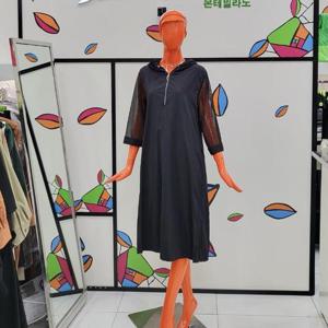 몬테밀라노 DP01 시스루소매 후드 원피스 MK406O1965