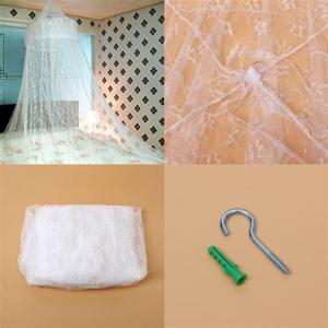 꽃무늬 캐노피 모기장 화이트