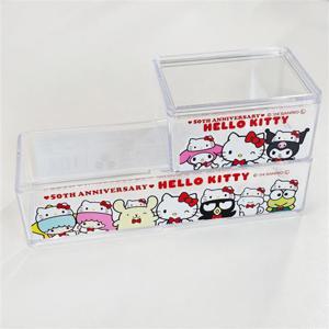 산리오 헬로키티 50주년 투명 아크릴 소품 정리함 2종