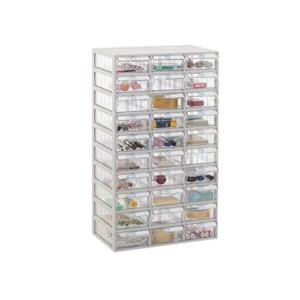 B형 가로3칸 세로10칸 투명서랍 수납함