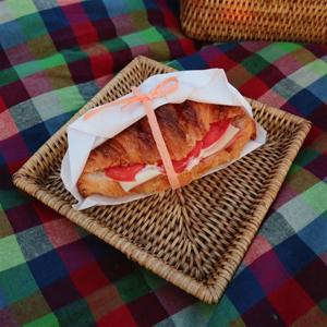 라탄 바구니  미니 플레이트 대 (Brown)