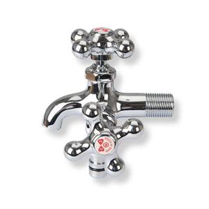 베란다 수도꼭지 두갈래  온수용