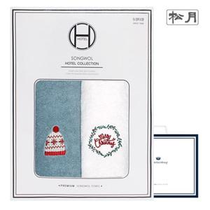 송월 크리스마스 윈터데이 150g 2매 선물세트+쇼핑백