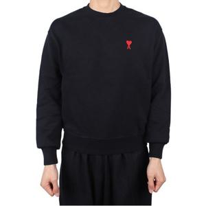 아미 남성 하트로고 맨투맨 블랙 BFUSW001 730 001