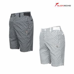 그렌에코 남성 스판 사각체크 골프반바지 GES24802