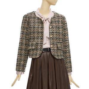 [포커스]진주버튼트위드핀턱소매가디건 PBBF4F1KC4511