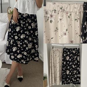 위쉬몰 YP 플라워훌플레어스커트(S484H407) 빅사이즈