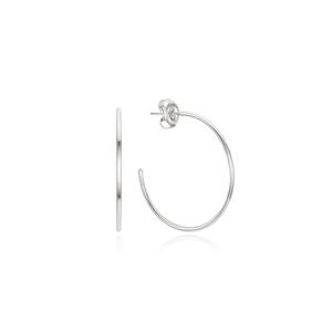 [티르리르] 베이직 후프링 30mm 실버화이트 귀걸이 TESSVW14007M