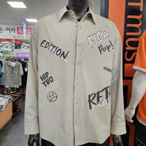 리트머스 HC26 낙서형 프린트 스트레치셔츠 LO3YU690