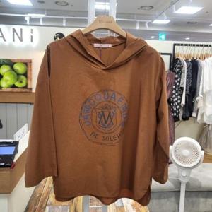 스테파니 HC03 잼큐 후드 7부 소매 티셔츠 A24TS4313