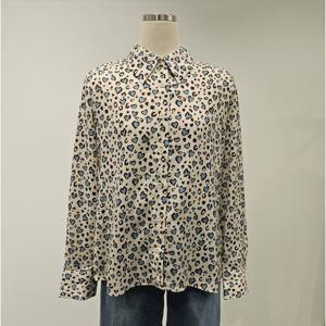 [비지트인뉴욕]호피 프린트 기본 롱 슬리브셔츠 VA9LS10