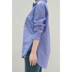 [비꼴리끄(여성)]코튼 프린트 자수 셔츠 블라우스 B232WB1060