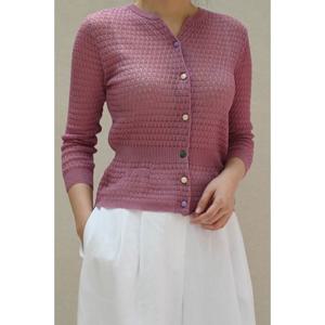 [비꼴리끄(여성)]가로 스카시 가디건 B232KC1020