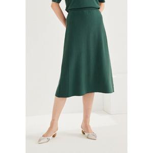 [유닛]코튼 혼방 컬러 배색 A라인 스커트 [UFH2-KBS022N]