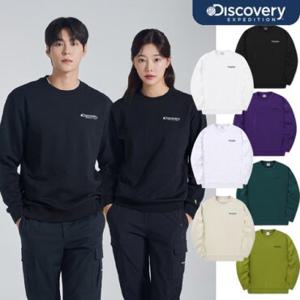 [백화점]디스커버리 24FW 봄/가을 이월/할인 남성/여성/공용 덴버 맨투맨 티셔츠/커플/베이직/스몰로고/베스트셀러/세미오버핏 DXMT33044