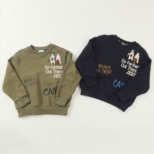 [지프키즈]곰자수 셋업 맨투맨  KP1TSU020