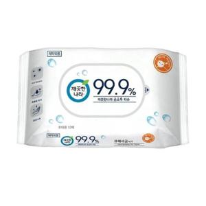 깨끗한나라 클린 손소독티슈 99.9 10매 리필형