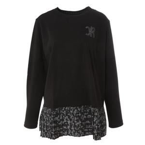 [크로커다일 레이디]밑단 단도 프린트 라운드 티셔츠 CLDSTS106