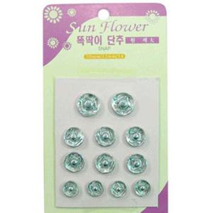 한양산업 똑딱이단추(원색 대) 단추 와이셔처 단추