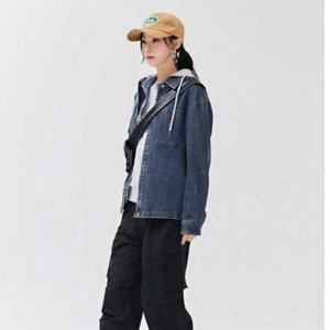 체이스컬트 HC16 공용 아우터  후드  탈부착 데님 셔츠 DERU5431B04