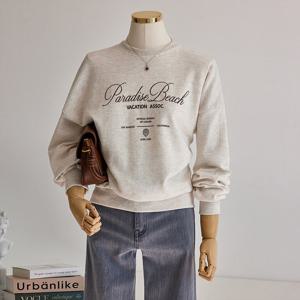 [커스텀에이블] 파라다이스 레터링 맨투맨 티셔츠_C2409TS901C