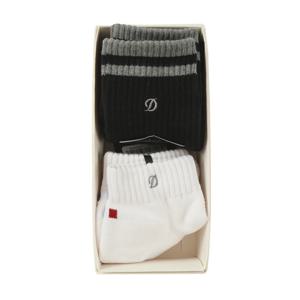 [에스티듀퐁(셔츠)][듀퐁] 선물포장 남성양말 2종세트 SE4FMA171305SBK.306WH