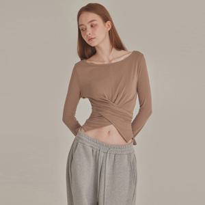 CROSSOVER BOAT NECK TOP_T426TP103(BR)