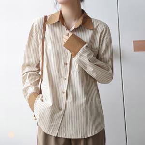 [클라셰]클라셰 (77까지)컬러포인프렌치셔츠_B4M1794