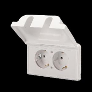 디아트 방우형 콘센트 가로 2구 화이트 제일