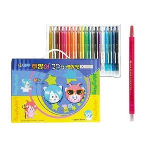 (지구화학) 투명이 색연필 20색 돌려쓰는 샤프식