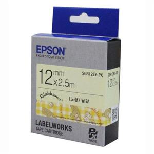 엡손 리락쿠마 라벨테이프 SGR12EY-PX 옐로우