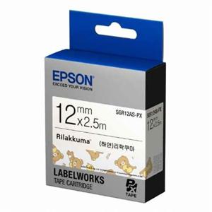 엡손 리락쿠마 라벨테이프 SGR12AS-PX 화이트