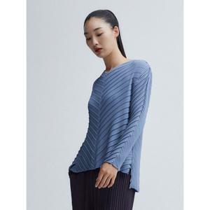 [플리츠미][플리츠미] V넥 폴딩 쉐브론 블라우스_PPBLF324004