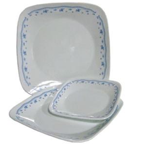 코렐 모닝블루 사각접시 소 요리 플레이팅 식사라