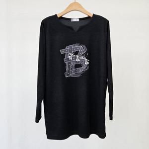 빅사이즈 410 시나몬브이비컷나염티 DRIS880