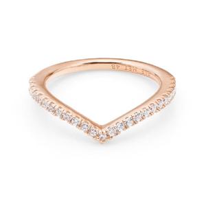 판도라 186316CZ 쉬머링 위시본 로즈 반지