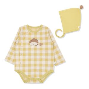 [오가닉맘]스큐체크긴소바디수트(MHZLQS01)