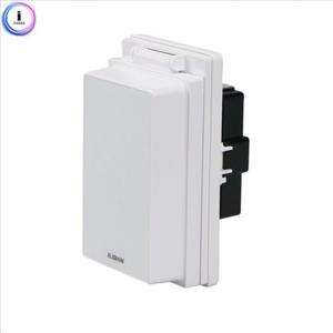 매입콘센트 2구방우형 데코 세로형 화이트