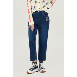 [베네통]곰돌이와펜 기모 배기 데님 팬츠 BADP93461