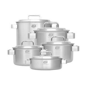 AMT 316Ti 통5중 프로 냄비 5종(양수16,20,24,전골24,곰솥24) + 사은품 옵토디자인 도어스텝 트레이 직사각 대 (OP0060)