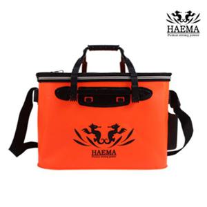 해마 다용도 접이식 크릴백 40cm 오렌지 밑밥통