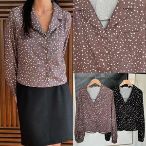 위쉬몰 YP 하트땡땡이오픈카라남방(S979H410) 빅사이즈