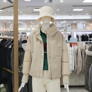 스테파니 DP01 울혼방 오리털 숏 패딩 코트 A24JK4413