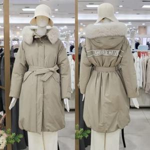 스테파니 DP01 논퀼팅 폭스퍼 덕 패딩 P24DW4401