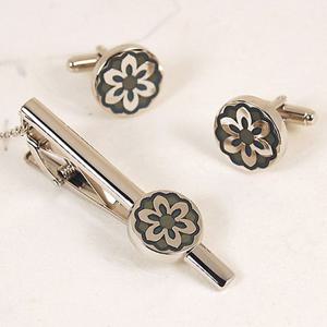 (카라빈카)문양넥타이핀 커프스set- 단청문