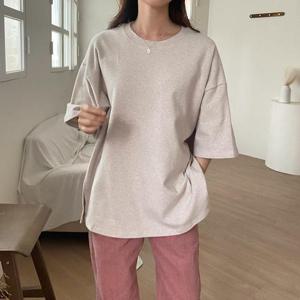 빅사이즈 410 라운드피치기모반팔티 DRDQ224