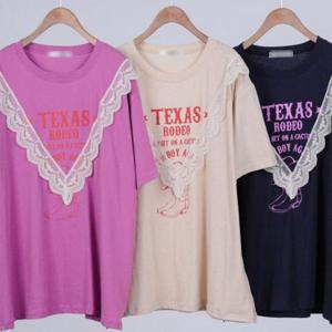 의류 텍사스 빅사이즈 305O317S 여성큰옷 반팔티 레이