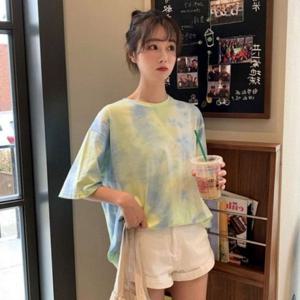 SH 물감 반팔티셔츠 나염 메리노 라운드티 200319 프